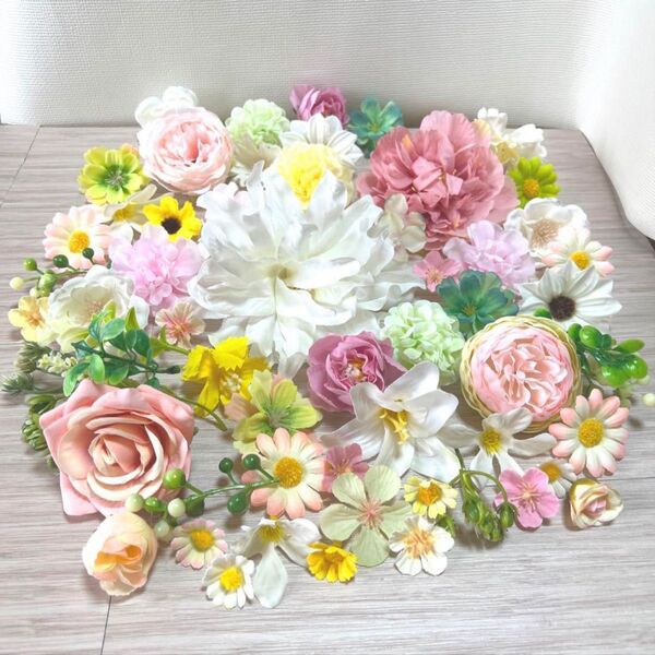 NO0516-02 造花 花材 花 パーツ 素材 セット 花 アーティフィシャルフラワー ハンドメイド インテリア 材料 壁飾り