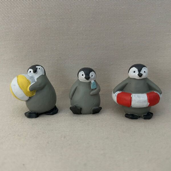 ナチュラルキッチン ミニチュアオブジェ ペンギン 3点セット