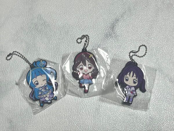 キミとアイドルプリキュア♪ カプセルラバーマスコット 1 キーホルダー キュアウインク / 咲良うた / 紫雨こころ 3個セット