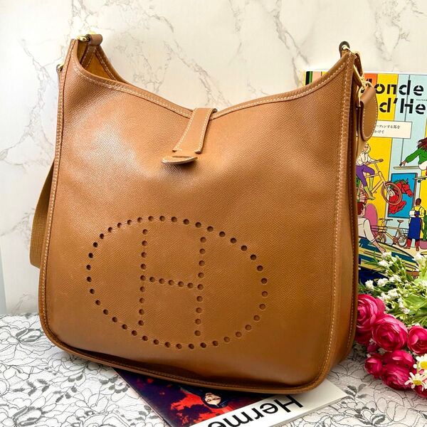 ★美品★ HERMES エルメス エブリン GM ブラウン ショルダーバッグ