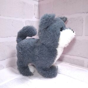 動く!犬 ぬいぐるみ グレー