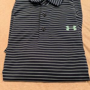 UNDER ARMOUR (アンダーアーマー)ポロシャツ ネイビー×ミントグリーン ストライプ
