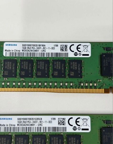 Samsung DDR4 Registered ECC DIMM 16GB(4枚)64GB 2Rx8 PC4-2400T-RE1