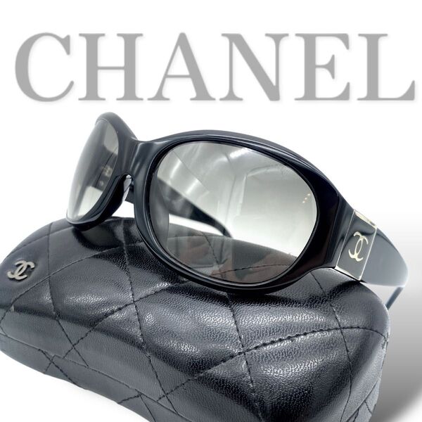 【美品 希少】CHANEL BLACK sunglasses vintage case coco 5070 シャネル サングラス