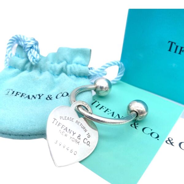 Tiffany & Co. ティファニー SV925 リターントゥ ハート キーリング 総重量10.4g シルバー 保存袋 カード