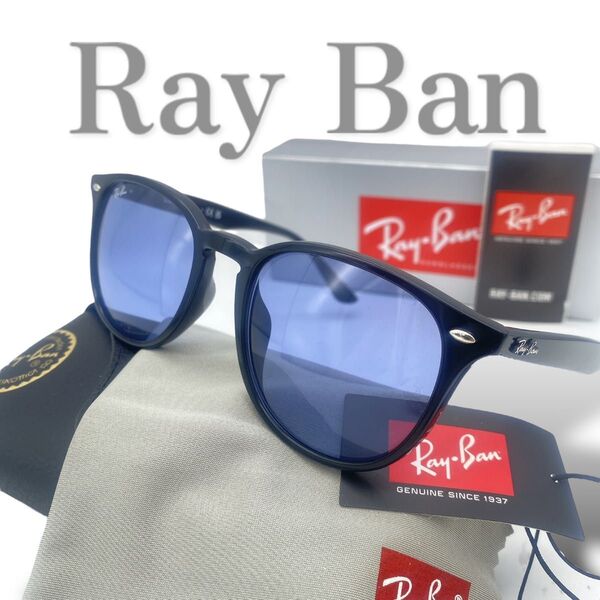 美品 Ray-Ban レイバン サングラス ブルー ブラック付属品完備 RB4259 ウェイントン ケース
