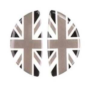 MINI ミニクーパー ドアハンドルステッカー 装飾カバー 肉厚 グレーユニオンジャック