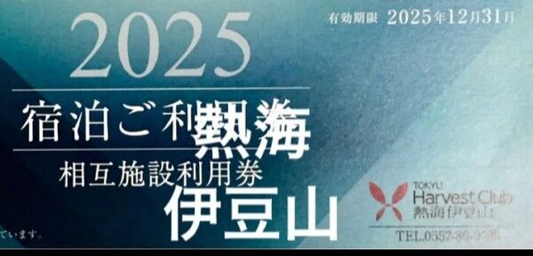 2025 熱海伊豆山 東急ハーヴェスト相互施設利用券