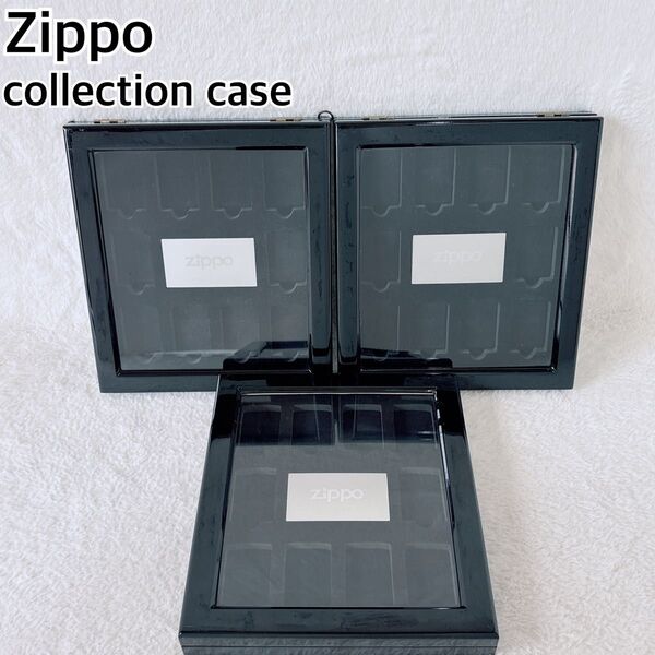 ジッポー コレクションケース ディスプレイケース 10個用 ロゴプレート 3個セット Zippo zdc-bk2 完売 入手困難
