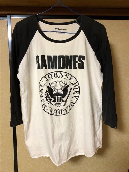【送料無料】 RAMONES ラモーンズ パンク ロックt バンドt 7分袖 メンズ Mサイズ パンクロック レア 希少