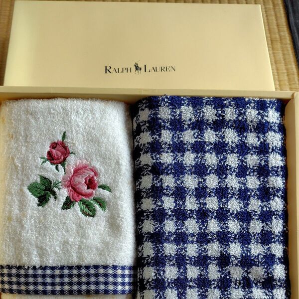 未使用 ラルフローレン フェイスタオル 2枚セット Ralph Lauren