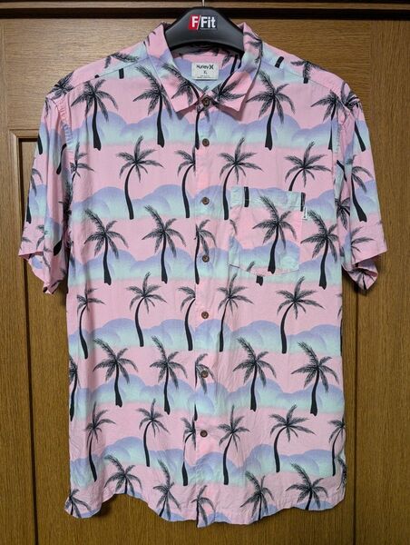 Hurley ハーレー M RINCON SS 半袖柄シャツ アロハシャツ 半袖シャツ SURF 半袖 アロハ XLサイズ ピンク