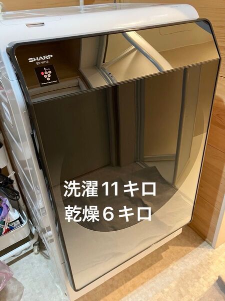 シャープSHARP ドラム式洗濯乾燥機 ES-W113-SR