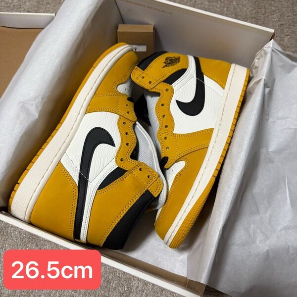 【新品未使用タグ付き】Nike Air Jordan 1 Retro High OG "Yellow Ochre" 26.5cm