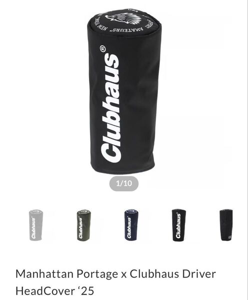 CLUBHAUSクラブハウス × manhattanportage マンハッタンポーテージ ドライバー用ヘッドカバー 黒 新品