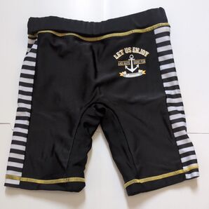 水着 スイムウェア 海パン ハーフパンツ 110 ボーダー Awesome ロゴ入り