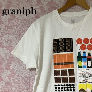 グラニフ 半袖Tシャツ Olle Eksell オーレ・エクセル ホワイト Tシャツ 半袖Tシャツ クルーネック
