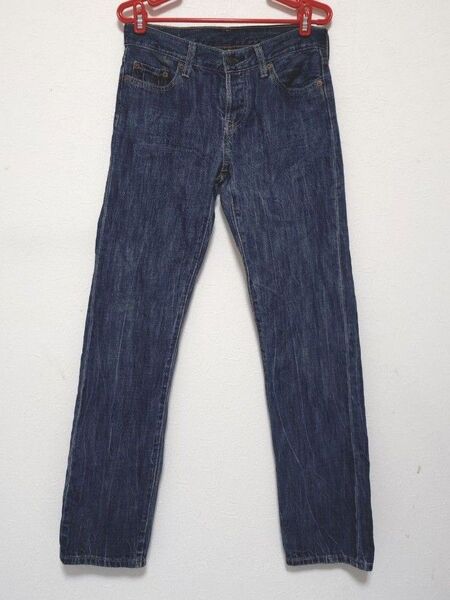 Levi's 501 W25 L32 ストレート ジーンズ デニム レディース リーバイス 色落ち加工