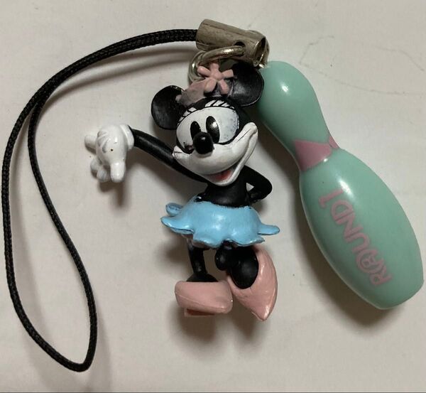 ストラップ キーホルダー ラウンドワン Minny Mouse ミニーマウス ディズニー Disney