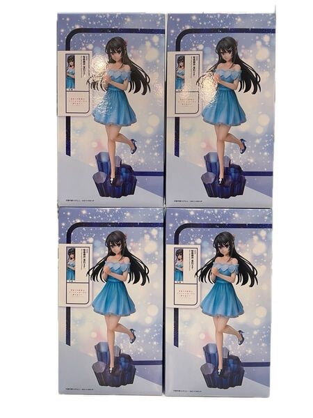 ジャンク品 青春ブタ野郎 シリーズ 桜島麻衣 宝石ver 1/7スケールフィギュア 4体セット