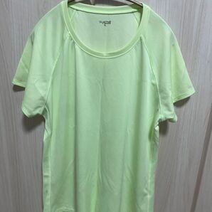 【美品】GU ジーユー ライトイエロー XL トレーニングTシャツ トップス 半袖 半袖Tシャツ カットソー Tシャツ