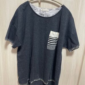 soulberry ダークグレー Tシャツ ポケT 半袖 半袖Tシャツ カットソー グレー