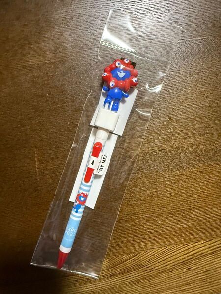 ミャクミャク ボールペン 立体 マスコット ミャクミャクトコトコアクションペン