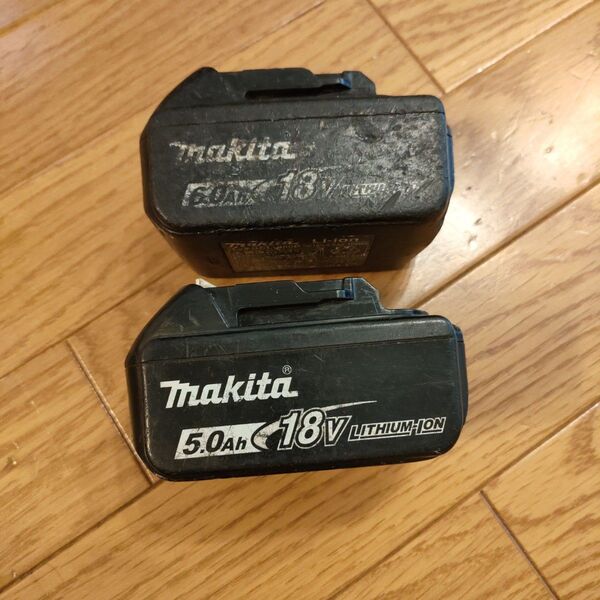【訳ありジャンク】マキタ makita BL1860B BL1850B リチウムイオンバッテリー 2台セット