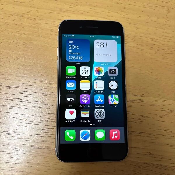 中古 バッテリー100% iPhone SE 2世代 64gb ホワイト Softbank simフリー