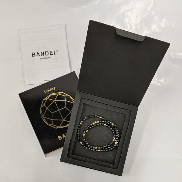 【新品】BANDEL バンデル Healthcare ギャラクシー(GALAXY) ネックレス ブラック×ゴールド 50cm