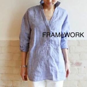 framework tops shirt blouse linen