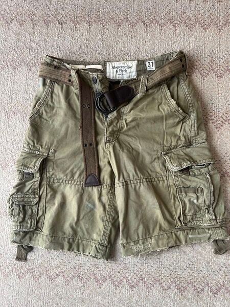 Abercrombie&Fitch/アバクロ メンズ 31 ハーフパンツ ベルト付き