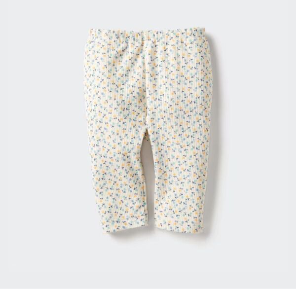 新品 サイズ100 UNIQLO ユニクロ レギンス 7分丈 花柄