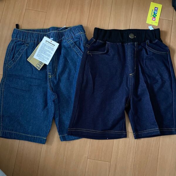ハーフパンツ ショートパンツ デニム インディゴ 120 半ズボン 短パン キッズ ジーンズ ジーパン