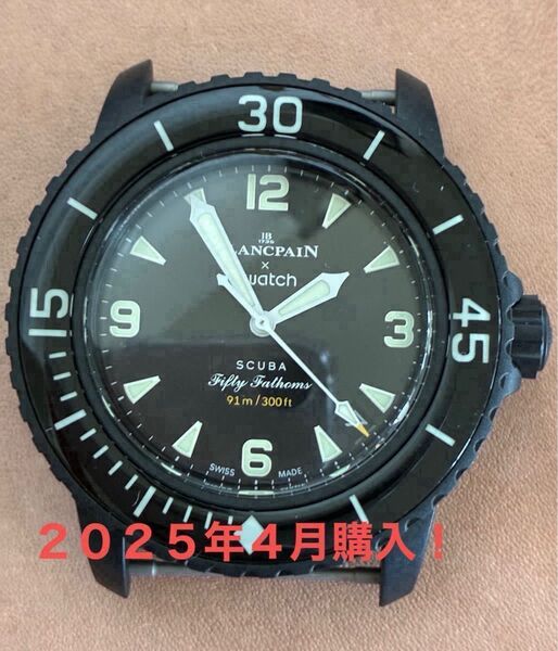 25年4月購入! ブランパン スウォッチ オーシャンオブストーム フィフティファゾムス ベルト交換キット付き