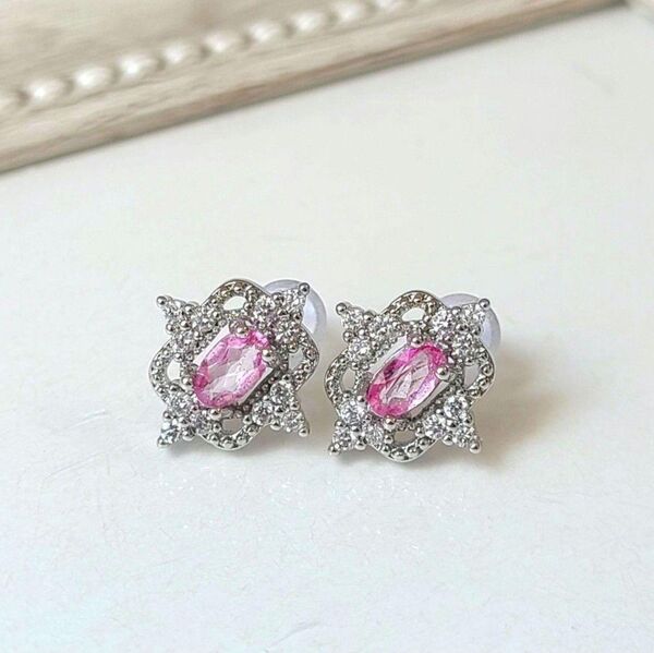 ピンクトパーズ 天然石ピアス 宝石 アクセサリー ゴージャス Jewelry Silver925 誕生石 メンカラ ジュエリー