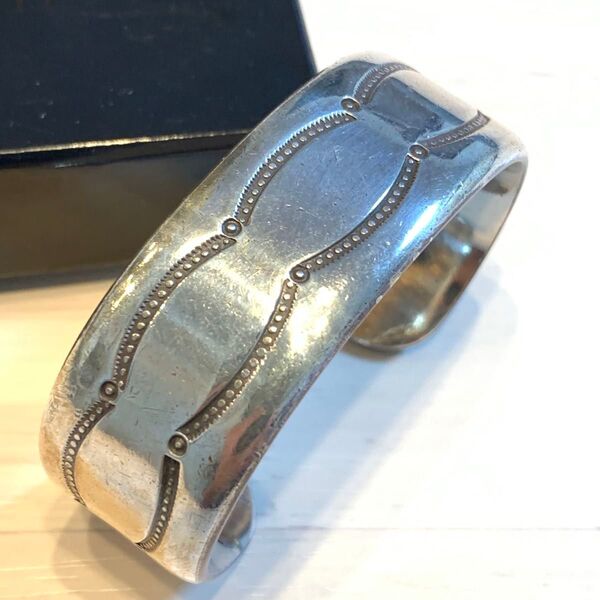 【Tah'Bah】Navajo IngotSilver Cuff c.1945
