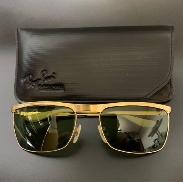 【激レア美品】1960年代製B&L RAY-BAN USASIGNET DELUXE RB-3 マットゴールド ヴィンテージ