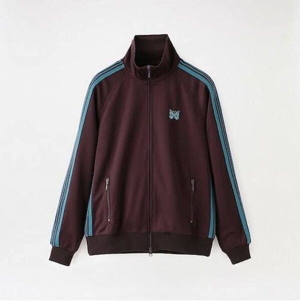 希少 needles 20ss トラックジャケット ボルドー ターコイズ M