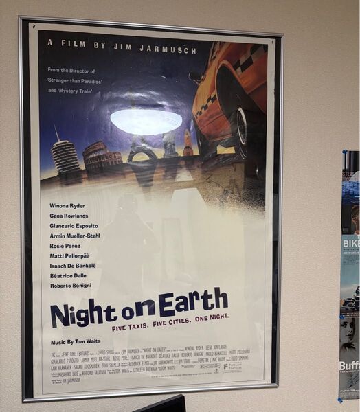 当時物 ナイト オン ザ プラネット フランス版 Night on Earth ジム ジャームッシュ 特大 ポスター
