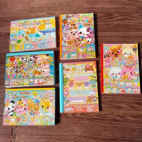 遊べるメモ帳 6冊 / 当時物,小学生,女児 ,平成レトロ
