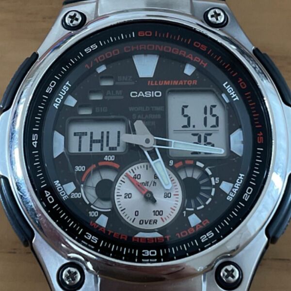 CASIO カシオ アナデジ AQ190W(電池交換済)
