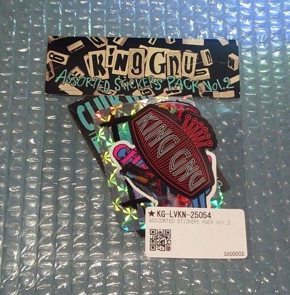 King Gnu LIVE HOUSE TOUR 2025 ASSORTED STICKERS PACK Vol.2 ステッカー
