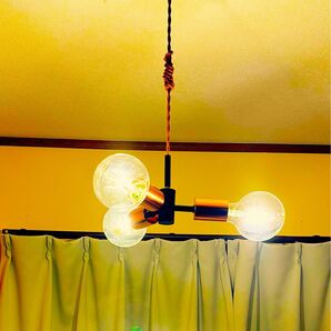 3灯シーリングライト ゴールド ブラウン LED