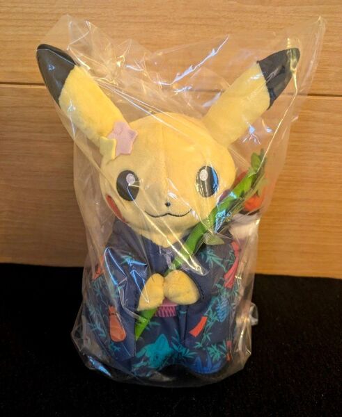 新品タグ付き ポケモンセンタートウホク限定 七夕まつりごっこピカチュウ ぬいぐるみ