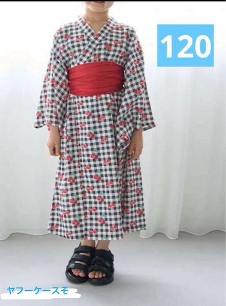 Lycee mine 120 浴衣 すぽっと着れるワンピース チェック ヤフーケースそ