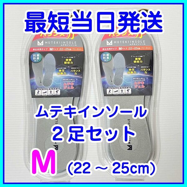 【即発送】ムテキインソール 2足セット M(22〜25cm)