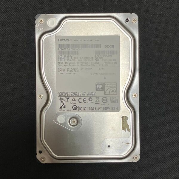 【即発送】【訳あり】3.5インチHDD Hitachi HCS5C1010DLE630 1TB