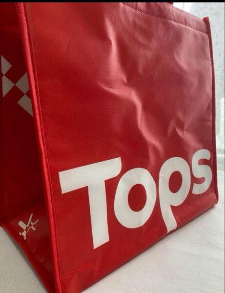 海外 TOPS スーパーマーケット 保冷クーラーバック エコバッグビック 30×38×20