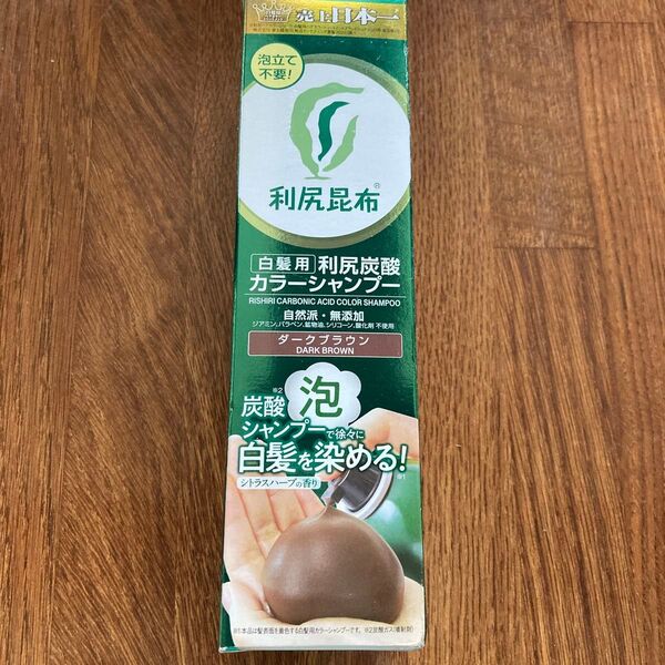 利尻昆布 白髪用利尻炭酸カラーシャンプー ダークブラウン未使用 白髪染め シャンプー ヘアケア